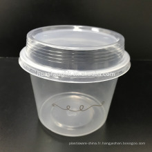 Bol de nourriture jetable en plastique transparent de qualité alimentaire